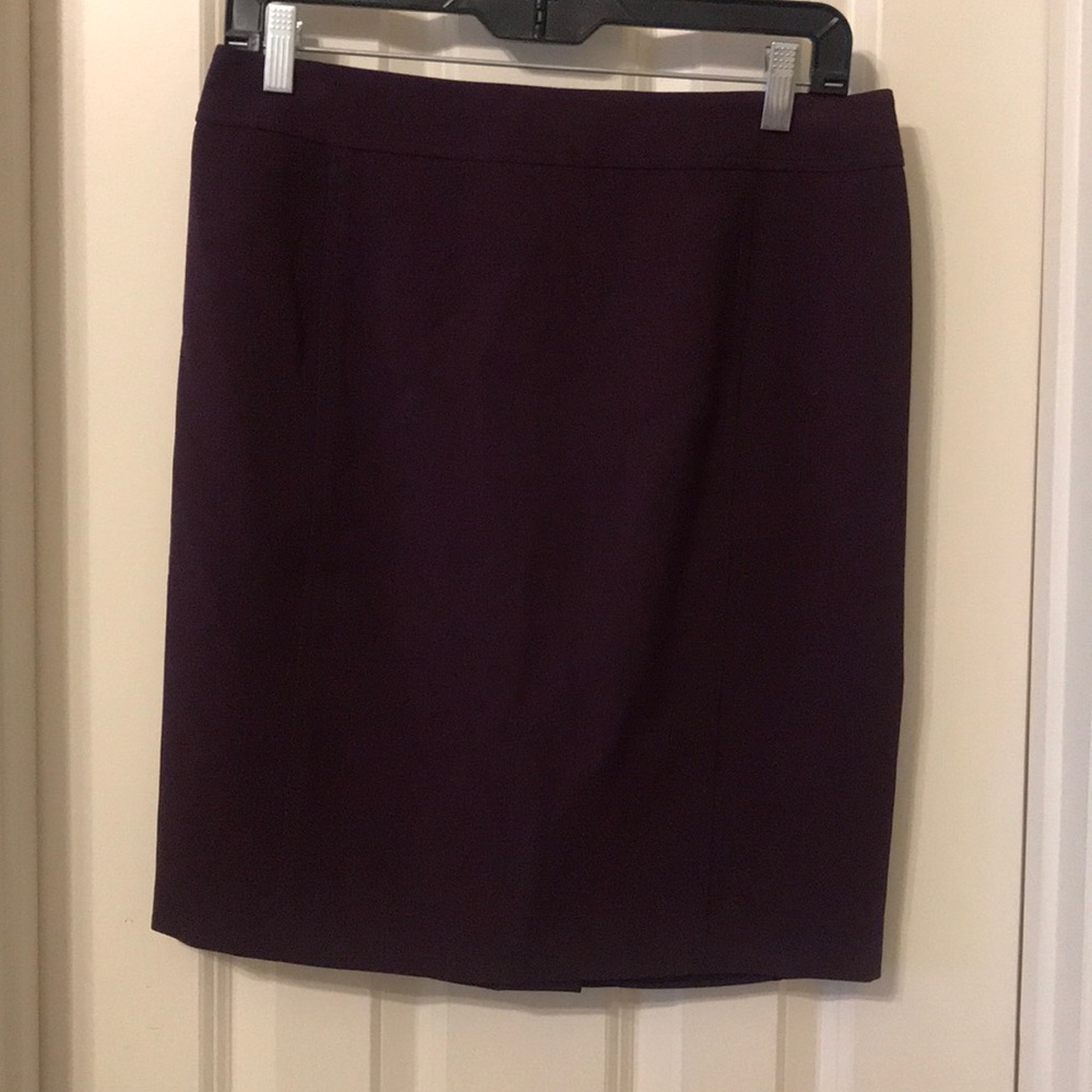 Loft 8P Pencil Skirt Eggplant Purple